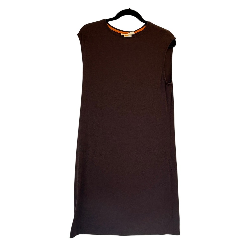 Icebreaker 200 Merino Wool Dress Medium Brown Sleeveless Shift Outdoor Minimal